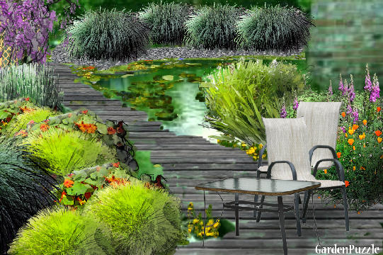 Projekt ogrodu:Nad złotym stawem.... - Wiosna