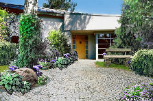 Projekt ogrodu:ten pień brzozy mnie urzekł..a jestem dzisiaj cały dzień w melancholijnym nastroju...słuchałam wczoraj wieczorem piosenki Violetty Villas "List do matki" i nie mogę się od niej uwolnić..cały dzień nucę jej słowa...dla mnie jest to jedna z najpiękniejszych piosenek...jej dźwięki zapadają na długo w serce...zawsze przy niej płaczę...przysiądę tu na tej ławeczce i jeszcze ponapawam się jej pięknem...zapraszam chętnych:)
http://www.youtube.com/watch?v=vwZKtT09eaU Projekt ogrodu:otulenie zielenią....